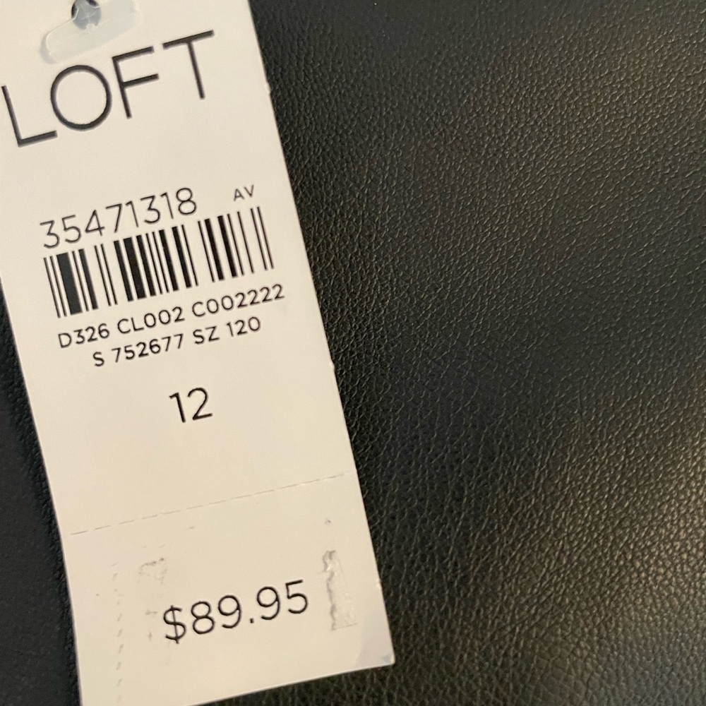 Loft black imitation leather pants size 12 never worn - Picture 8 of 10